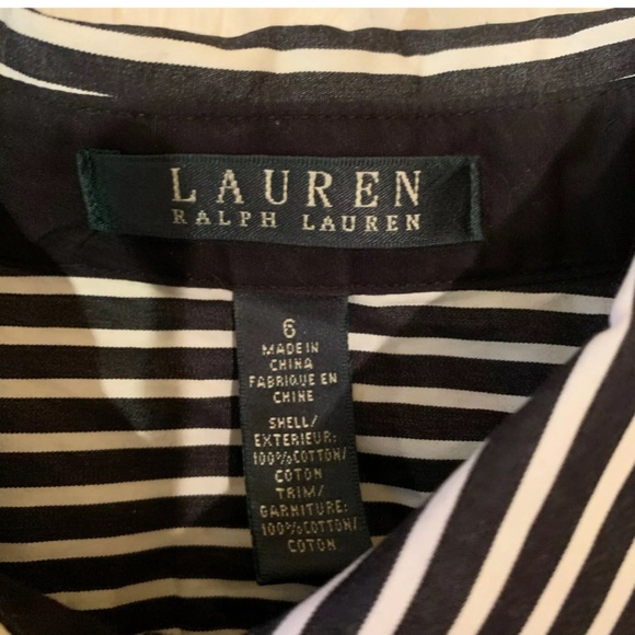 RALPH LAUREN Striped Peplum Button Down Bl… - Picture 2 of 2